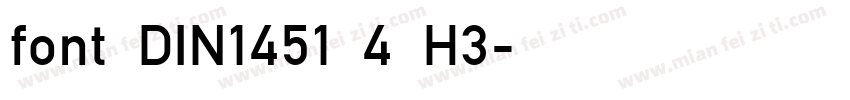 font DIN1451 4 H3字体转换